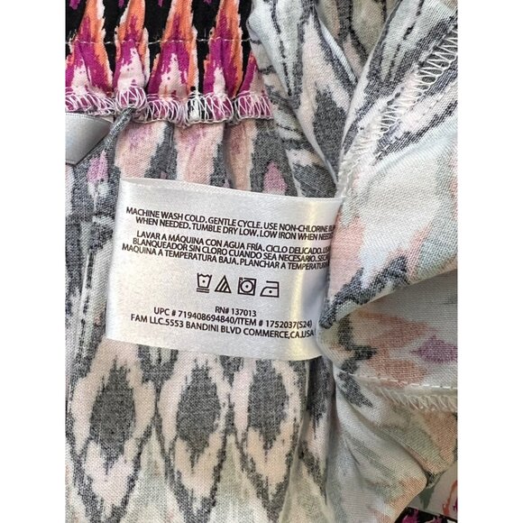 Wildfox Women’s Multicolored Pull-On Rayon Shorts Size Large pockets Boho Style - Picture 7 of 10